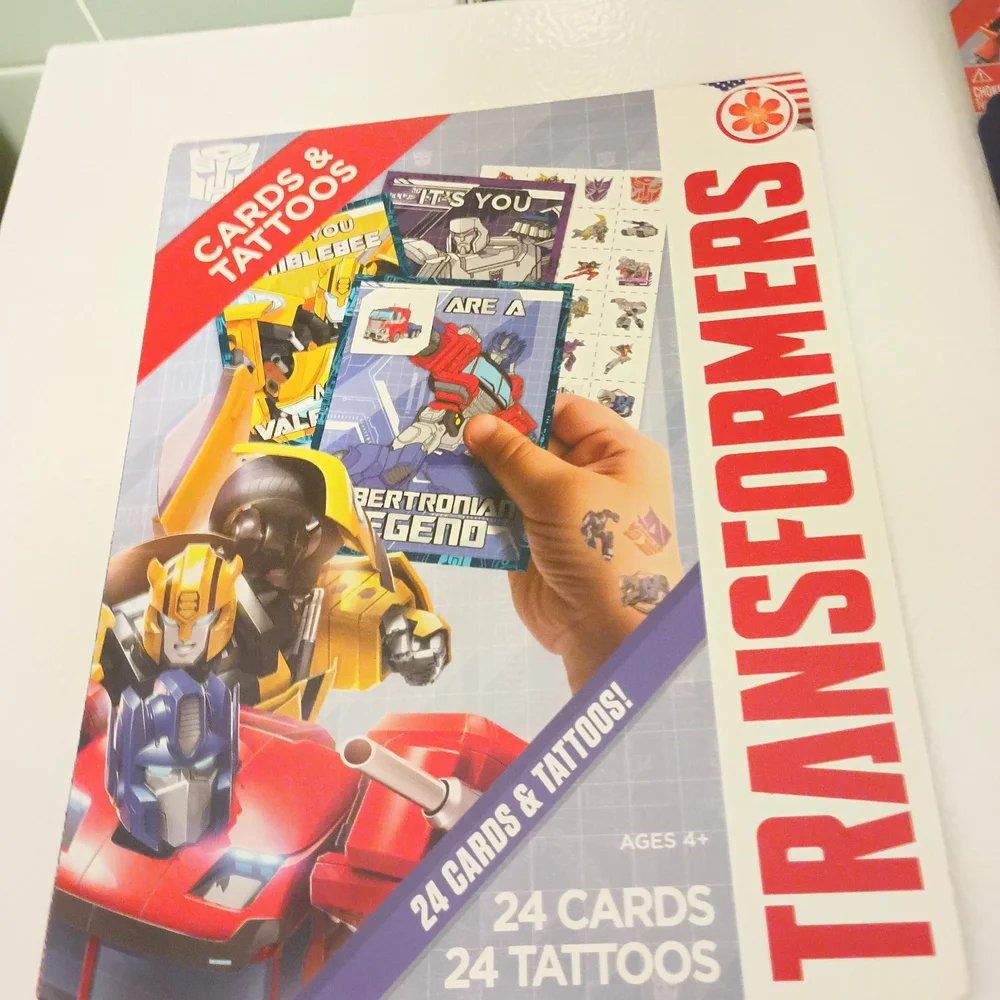 4 pieces Transformers Fold & Go Picture Toy Set Stickers Tattoos